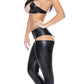 Liquid Onyx Halter Bra & Cutout Pants Black S/m