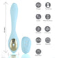 Vibrador doble flexible Harmonie Teal con control remoto