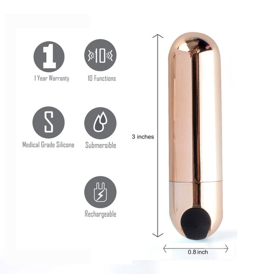 Jessi Mini Bala Recargable Oro Rosa