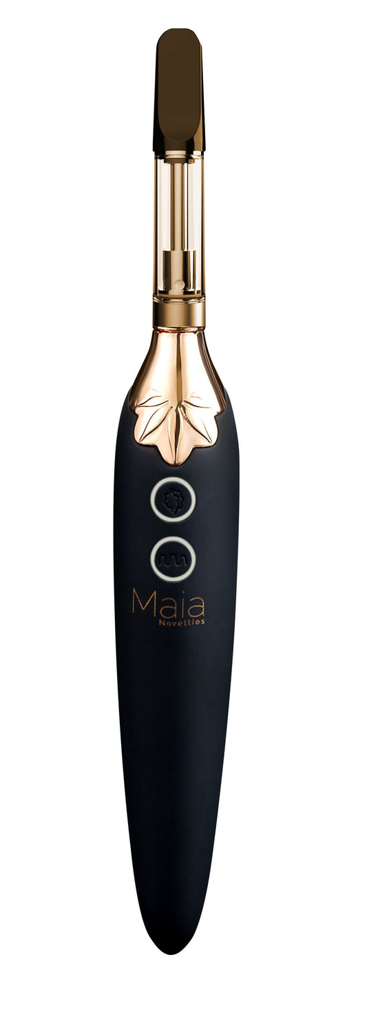 Vaporizador Vibrador Silicona Recargable Vape Negro