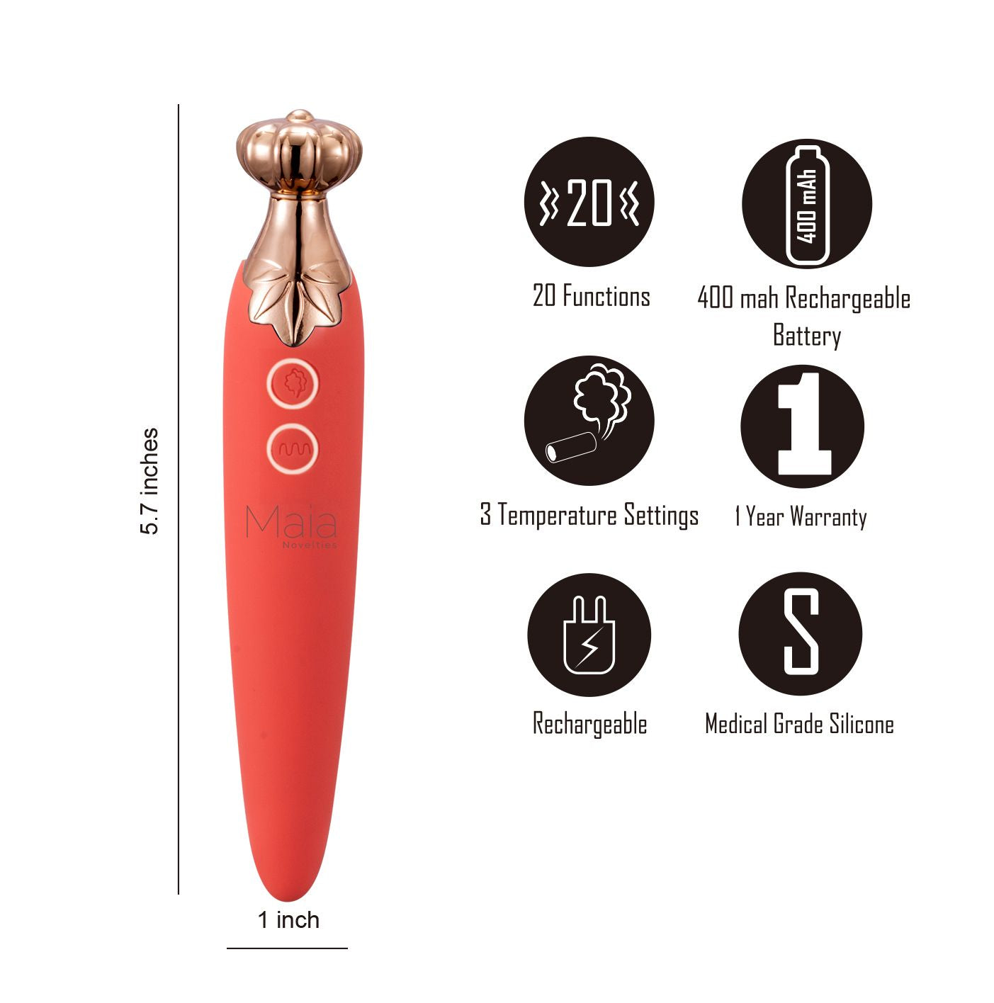 Vaporizador Vibrador Silicona Recargable Vape Rosa