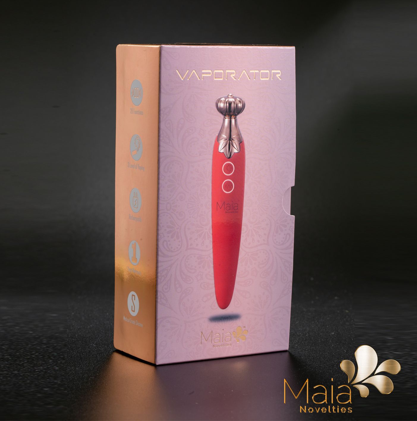 Vaporizador Vibrador Silicona Recargable Vape Rosa