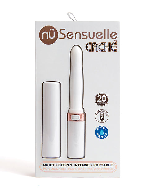 Sensuelle Cache Vibrador Cubierto 20 Funciones Blanco