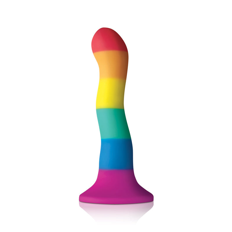 Colors Pride Edition Consolador ondulado de 6 pulgadas, arcoíris