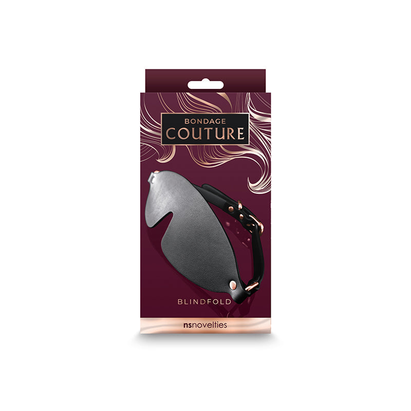 Midnight Noir Blindfold with Rose Gold Accents