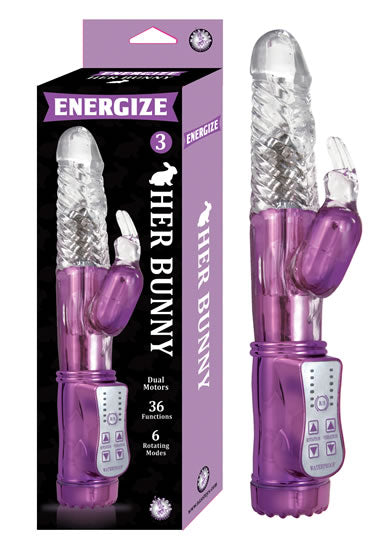 Energize Her Bunny 3 Vibrador Conejo Morado