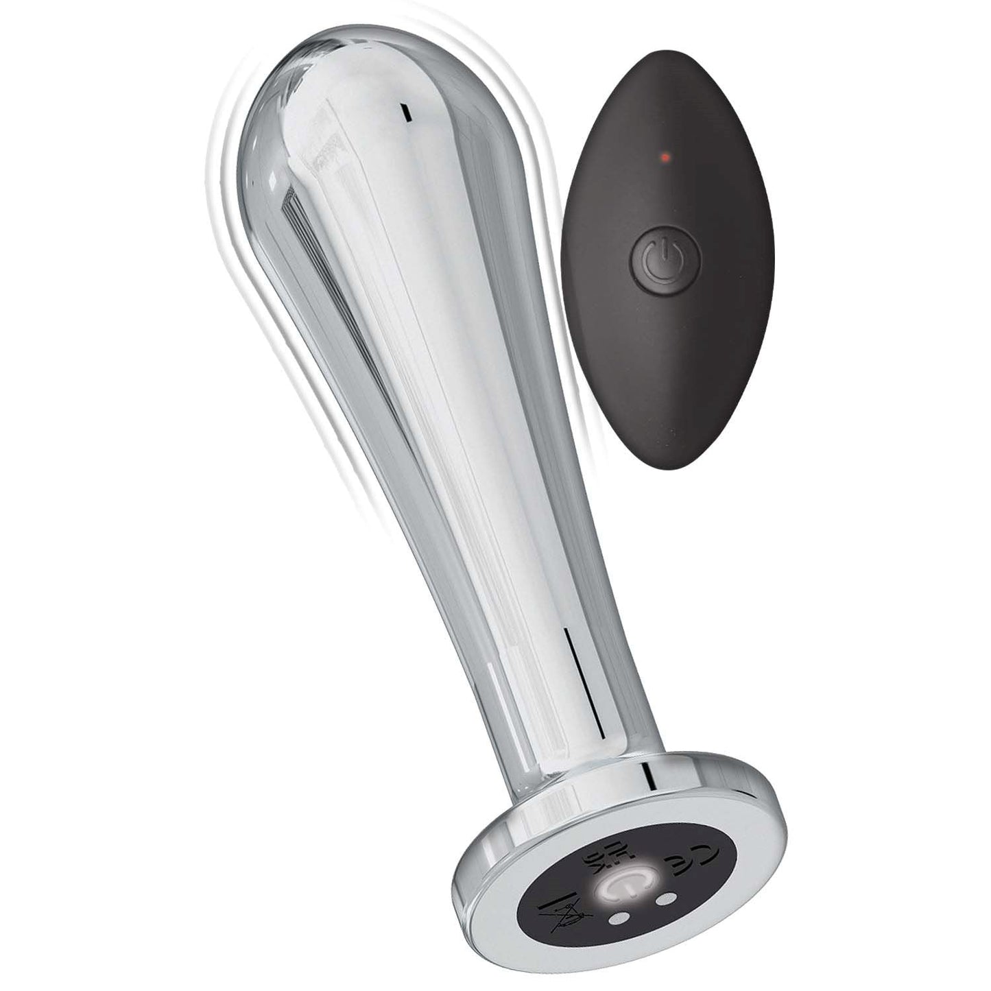Ass-sation Remote Vibrador Metal Anal Bombilla Plata