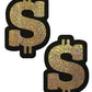 Pastease Money Gold Glitter Signo de dólar Pastas para pezones