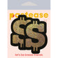 Pastease Money Gold Glitter Signo de dólar Pastas para pezones