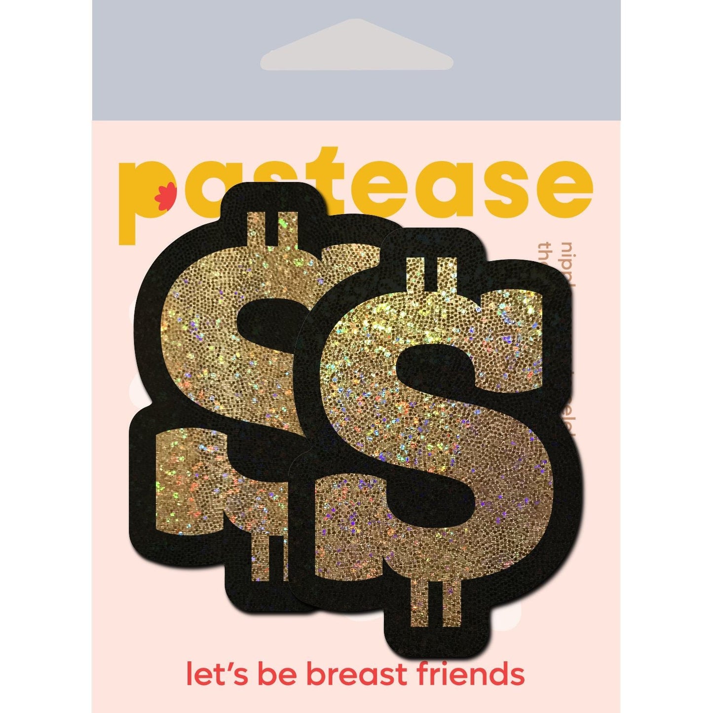 Pastease Money Gold Glitter Signo de dólar Pastas para pezones