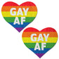 Pastease Glitter Rainbow Gay Af Corazones
