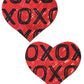 Pastease Shattered Glass Disco Ball Red W/ Black Xo Heart