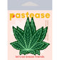 Pastease Indica Pot Leaf Glitter Pasties para pezones de hierba verde