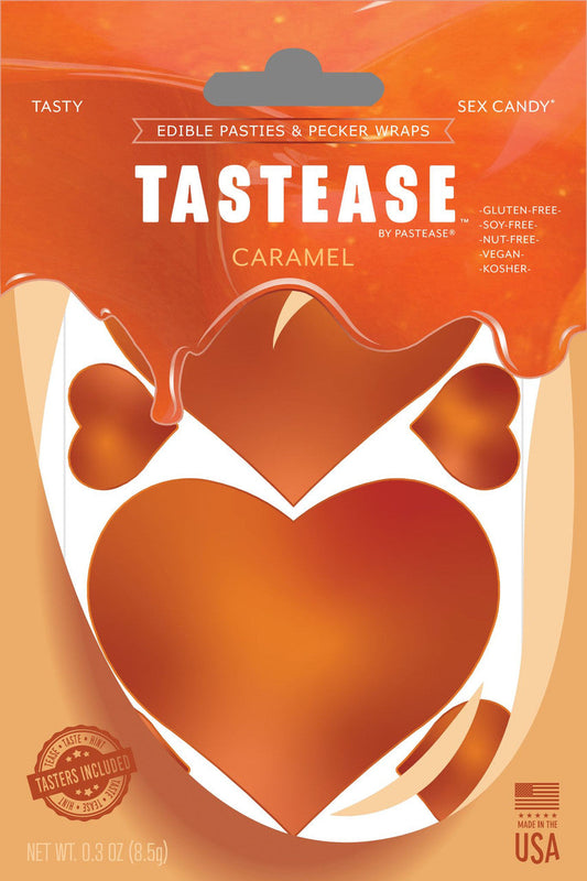 Tastease Caramelo Empanadillas comestibles para pezones y envolturas para penes
