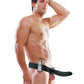 Fetish Fantasy 8in Hollow Strap On Black Vibrating