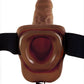 Fetish Fantasy 9 Hollow Strap On W/balls Brown "