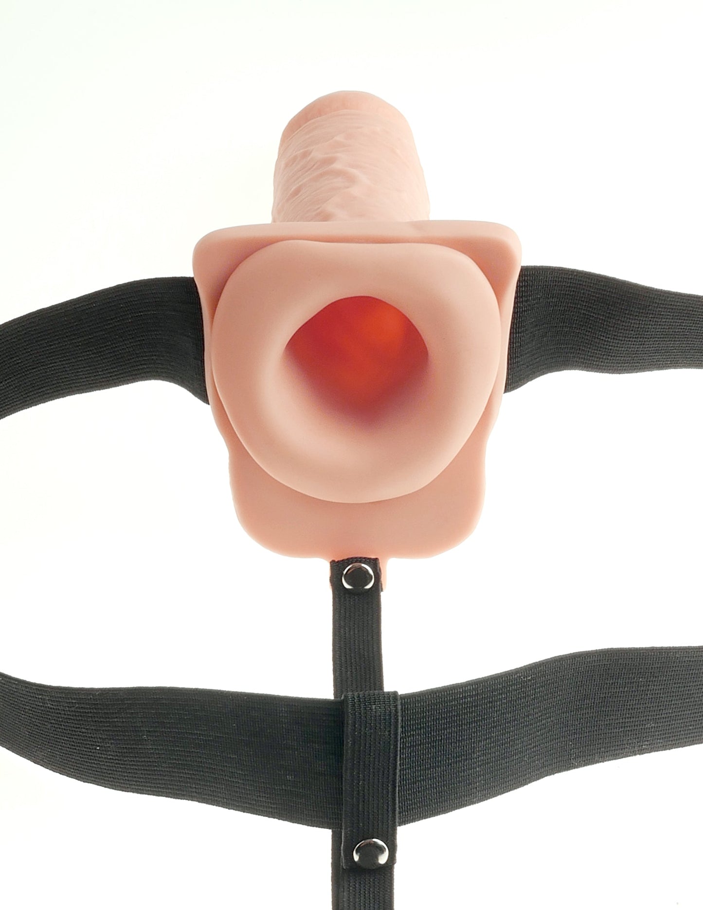 Fetish Fantasy 9 In Hollow Rechargeable Strap-on W/ Balls