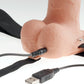 Fetish Fantasy 9 In Hollow Rechargeable Strap-on W/ Balls