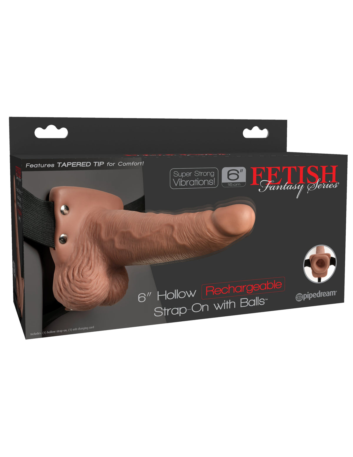 Fetish Fantasy 6 En Hueco Arnés Recargable Bronceado