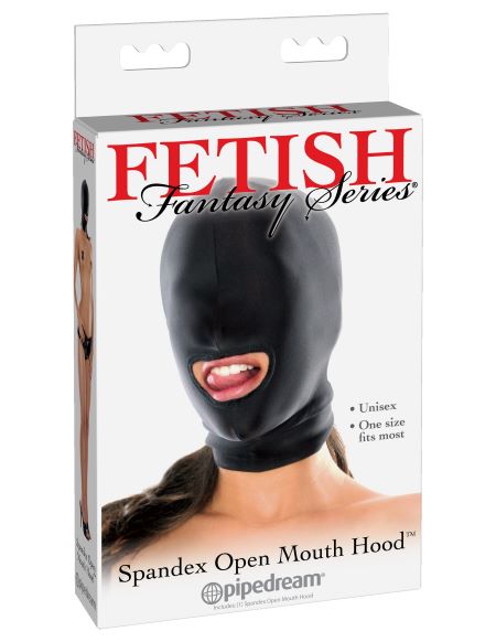 Fetish Fantasy Capucha De Boca Abierta De Spandex