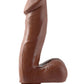 Basix Rubber Works 6.5in Dong W/suction Cup Brown