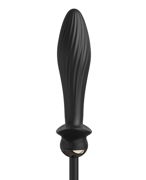 Elite Inflate 'n Throb Anal Plug Black