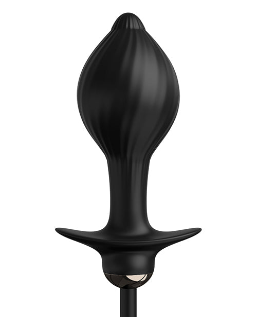 Elite Inflate 'n Throb Anal Plug Black