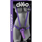 Dillio 7 Strap On Suspender Harness Set Purple "