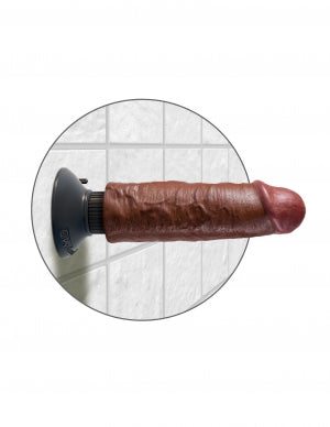 King Cock 6 In Cock Brown Vibrating