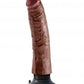 King Cock 7 In Cock Brown Vibrating