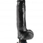 King Cock 9 In Cock W/balls Black Vibrating