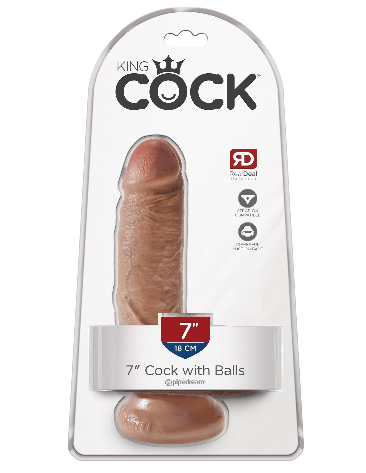 King Cock 7 en polla con bolas bronceadas