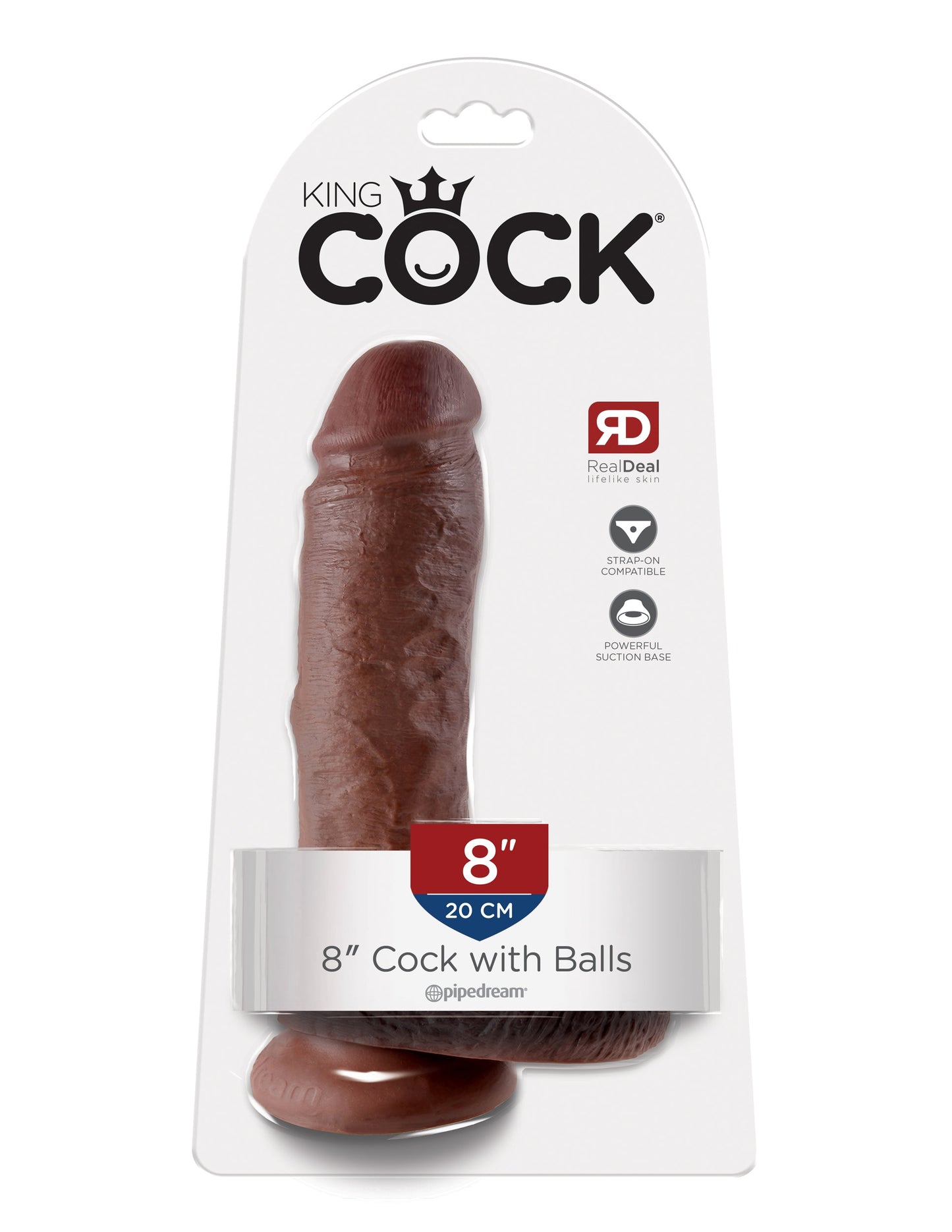 King Cock 8 En Polla Con Bolas Marrón