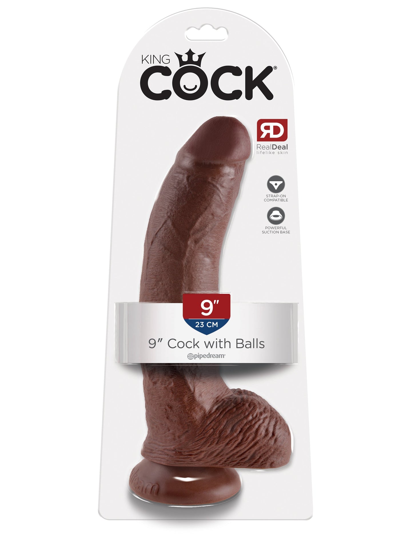 King Cock 9 En Polla Con Bolas Marrón