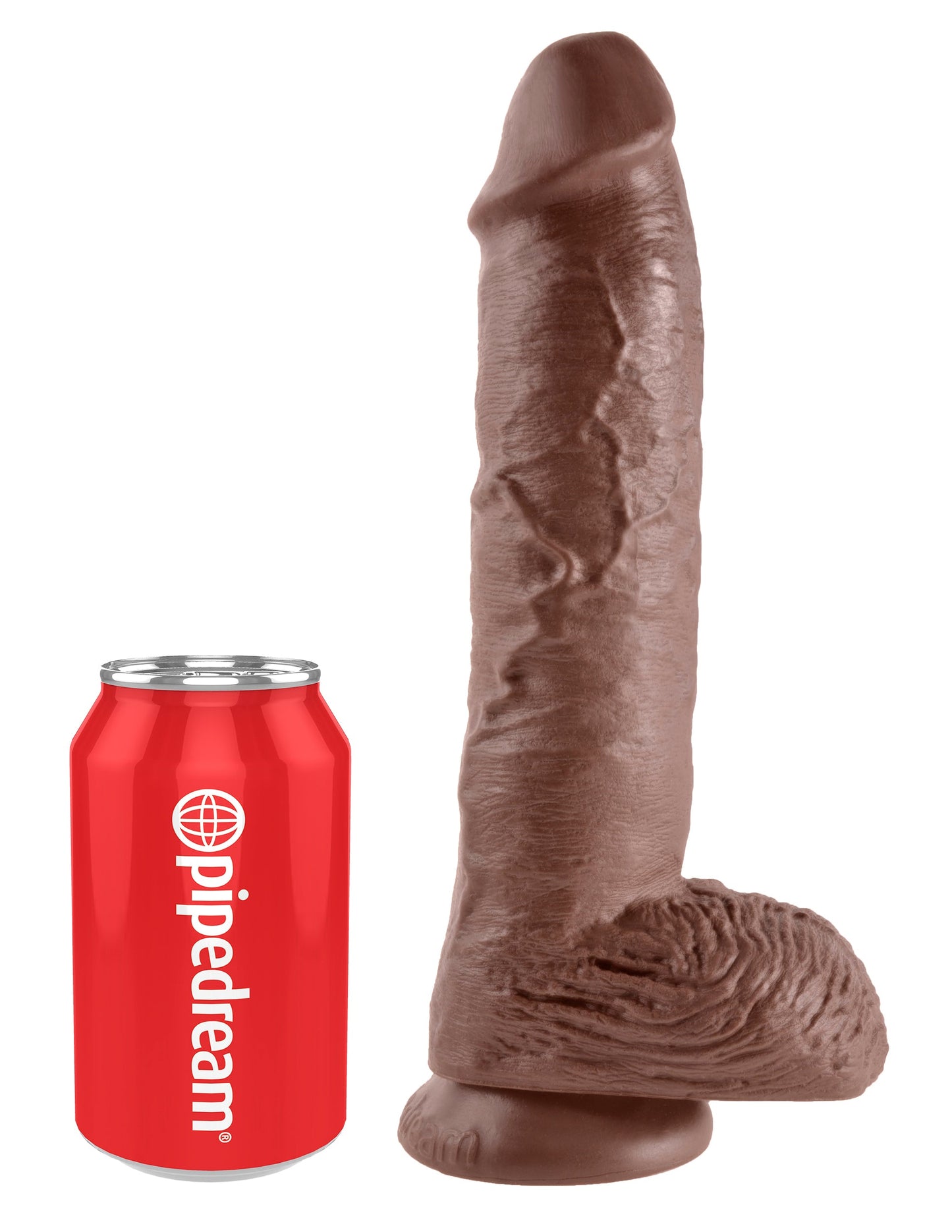 King Cock 10 En Polla C/bolas Marron