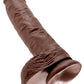 King Cock 10 En Polla C/bolas Marron