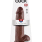 King Cock 12 En Polla C/bolas Marrón