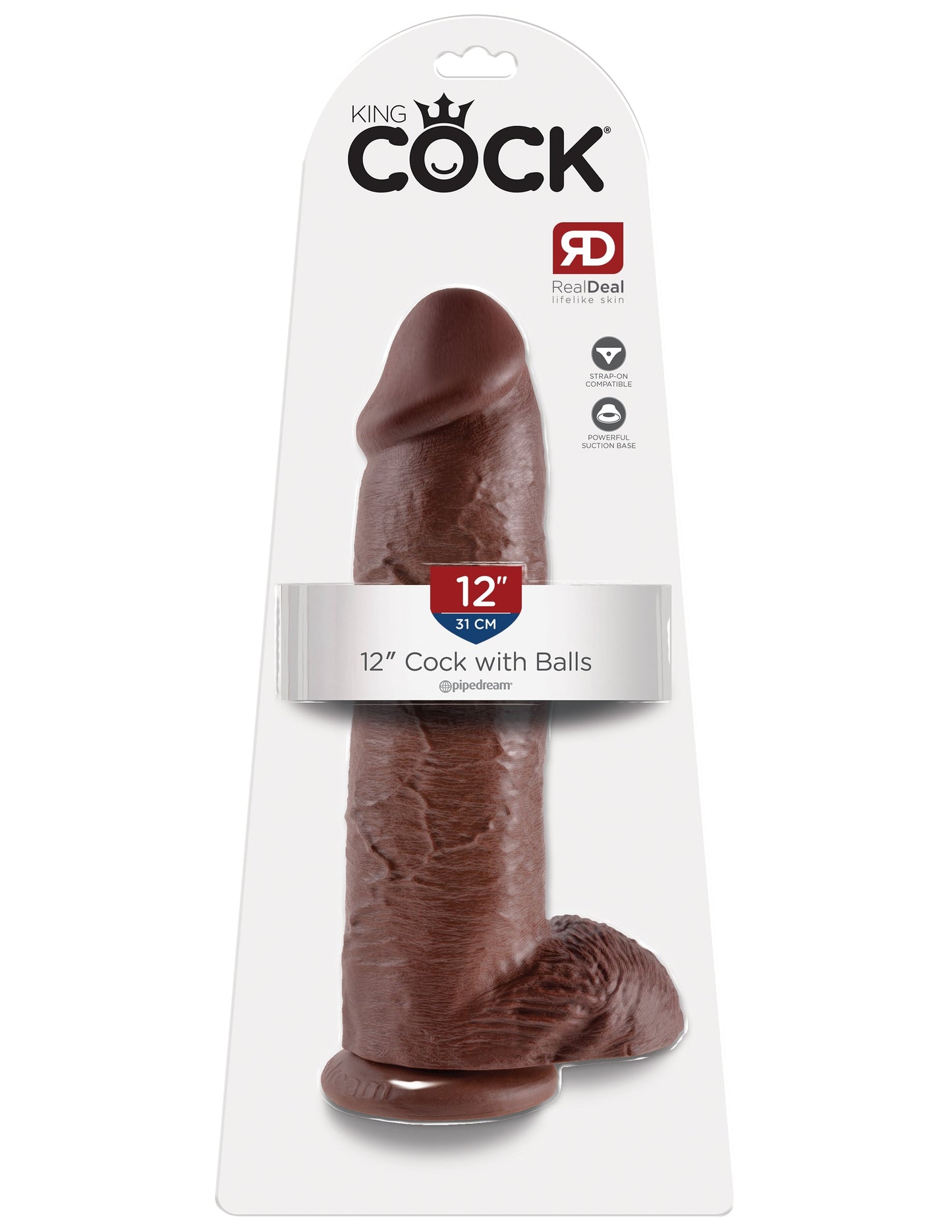 King Cock 12 En Polla C/bolas Marrón