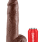 King Cock 12 En Polla C/bolas Marrón