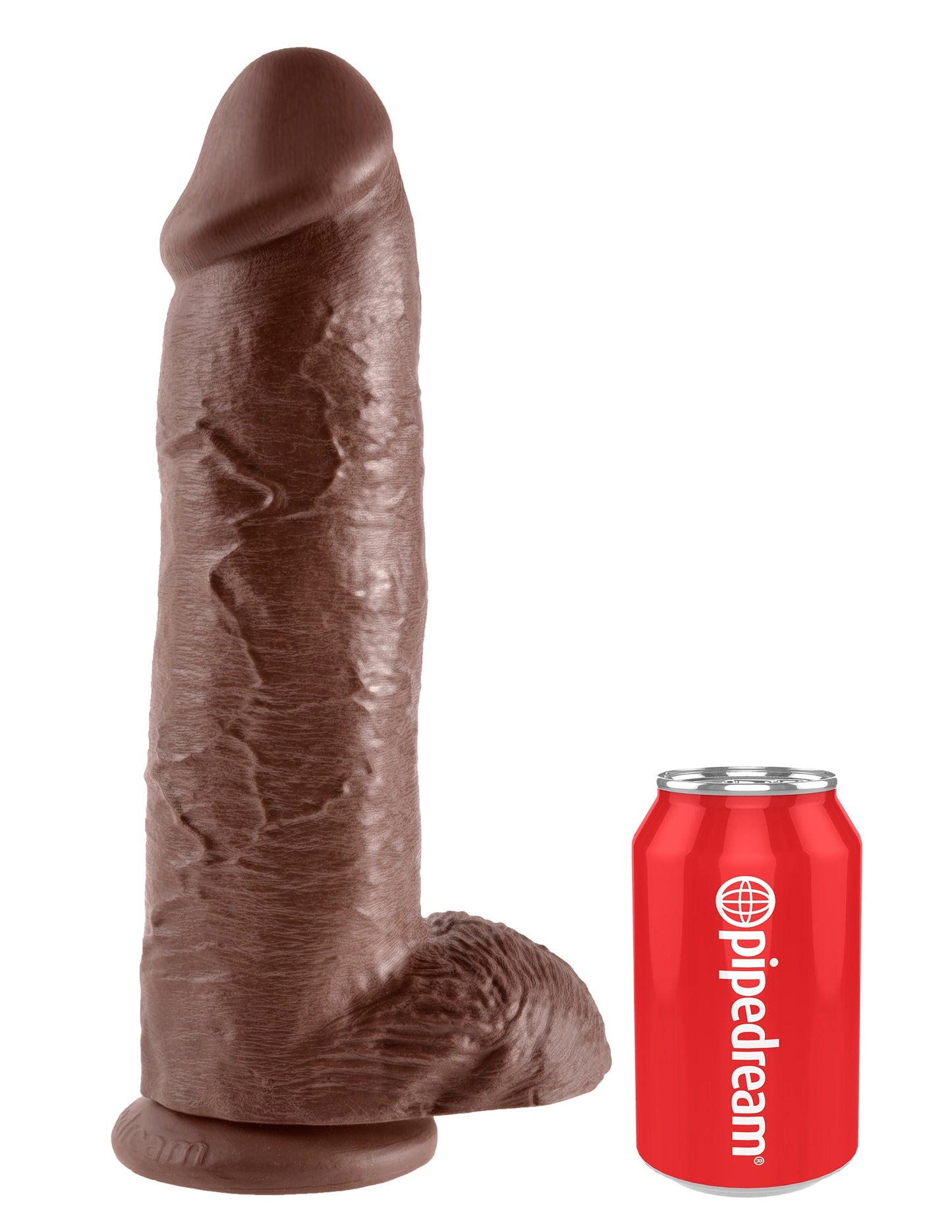 King Cock 12 En Polla C/bolas Marrón