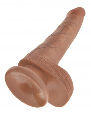 King Cock 6 en polla con bolas bronceadas