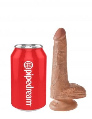 King Cock 6 en polla con bolas bronceadas