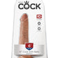 King Cock 6 en polla con bolas bronceadas