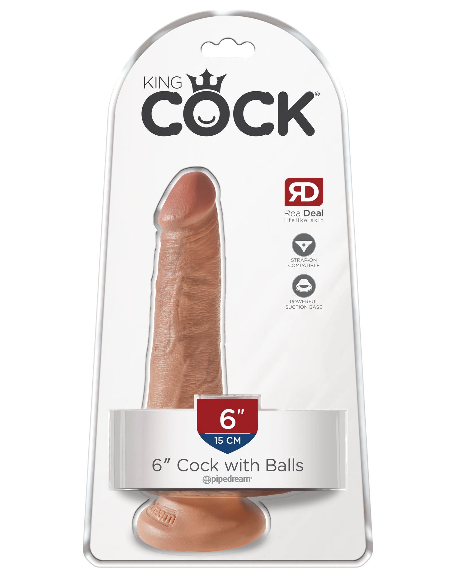 King Cock 6 en polla con bolas bronceadas