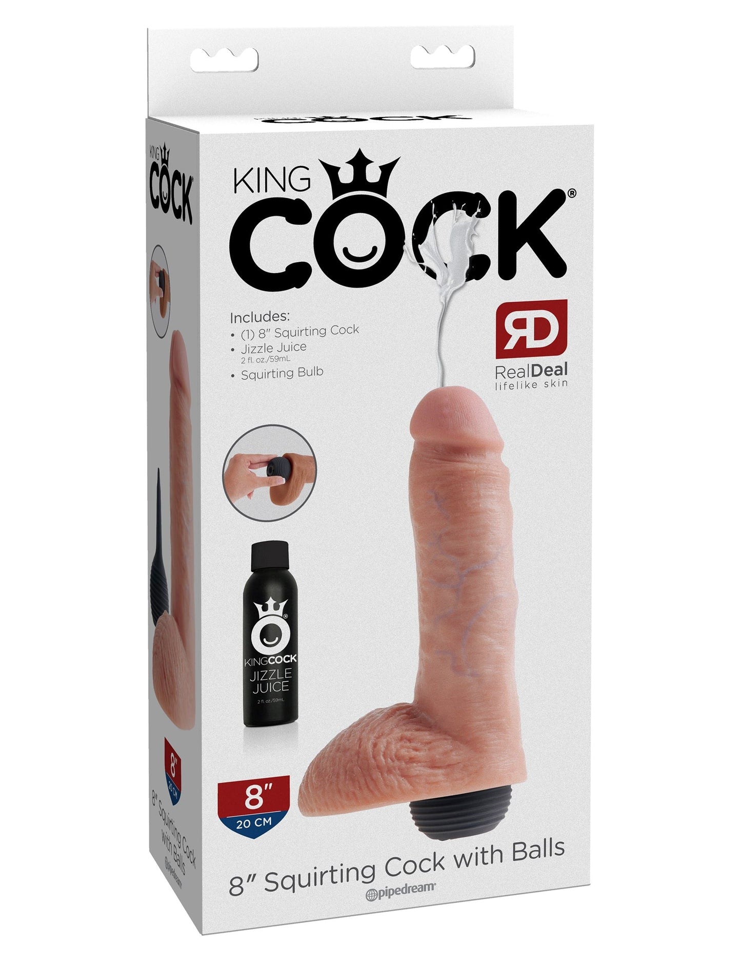 King Cock 8 en Squirting Cock con bolas ligeras