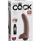 King Cock 9 In Squirting Cock W/ Balls Brown