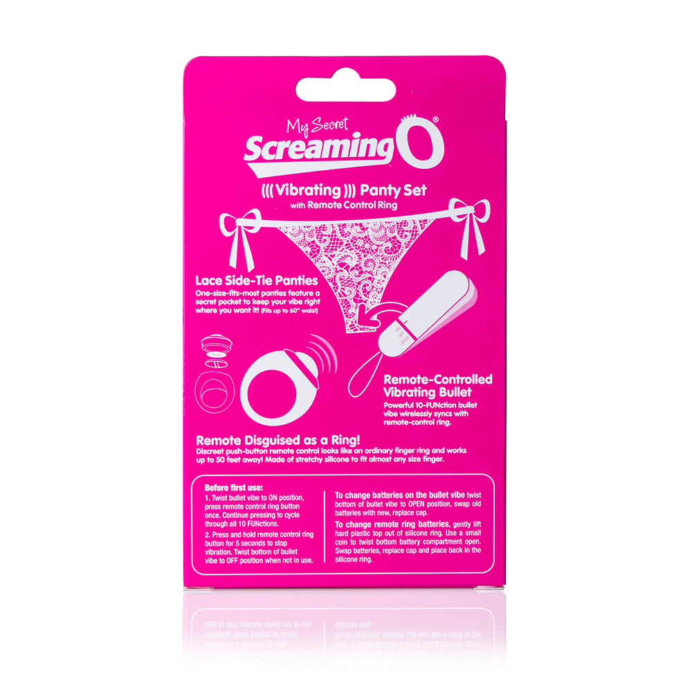 Vibrador Panty Control Remoto Screaming O Rosa