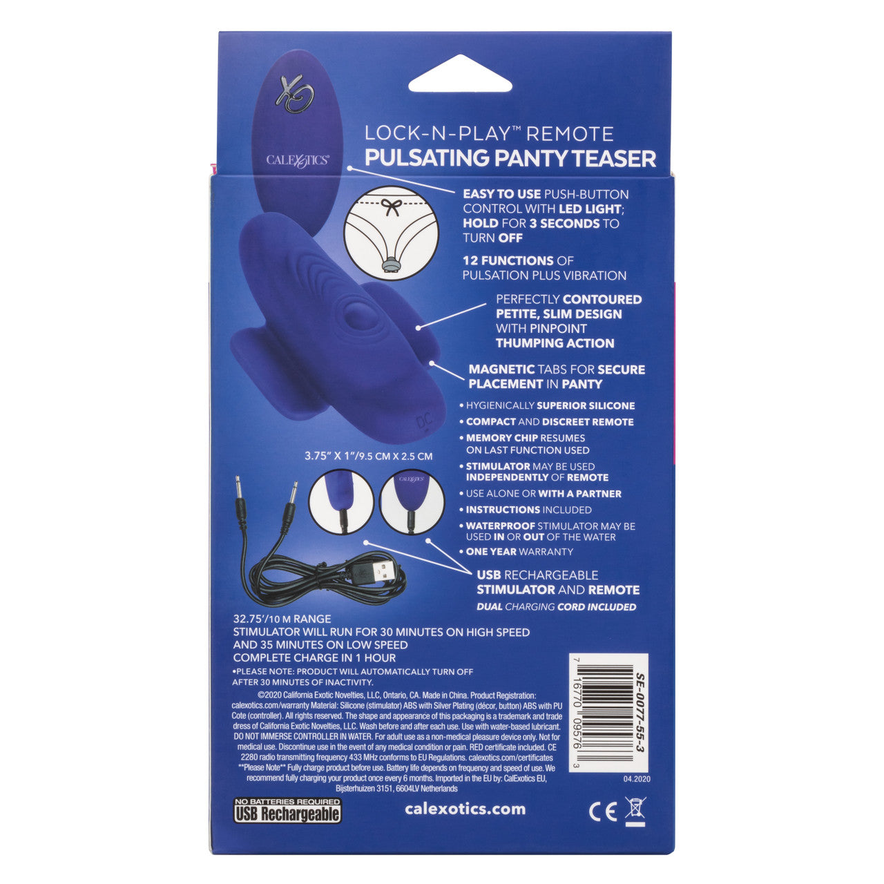 Avance de bragas pulsantes remotas Lock-n-play