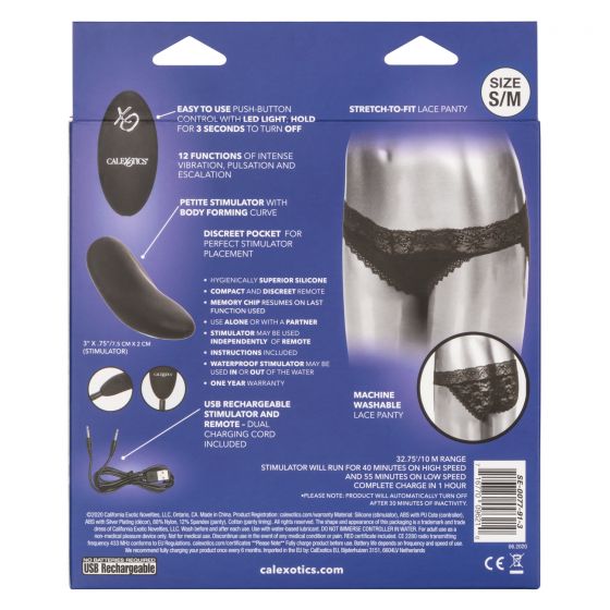 Conjunto Braguita Encaje Control Remoto S/m