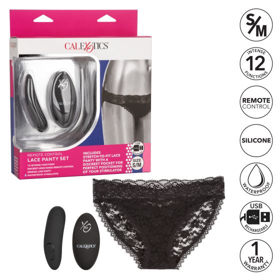 Conjunto Braguita Encaje Control Remoto S/m